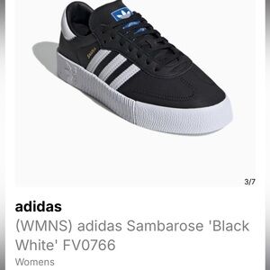 adidas Sambarose 'Black White'